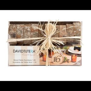 Wood slice table numbers 1-20